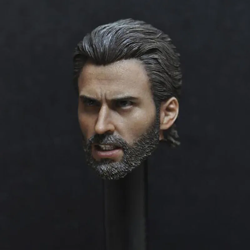1/6Scale супергерой США Крис Эванс капитан борода версия лепка головы мужская модель