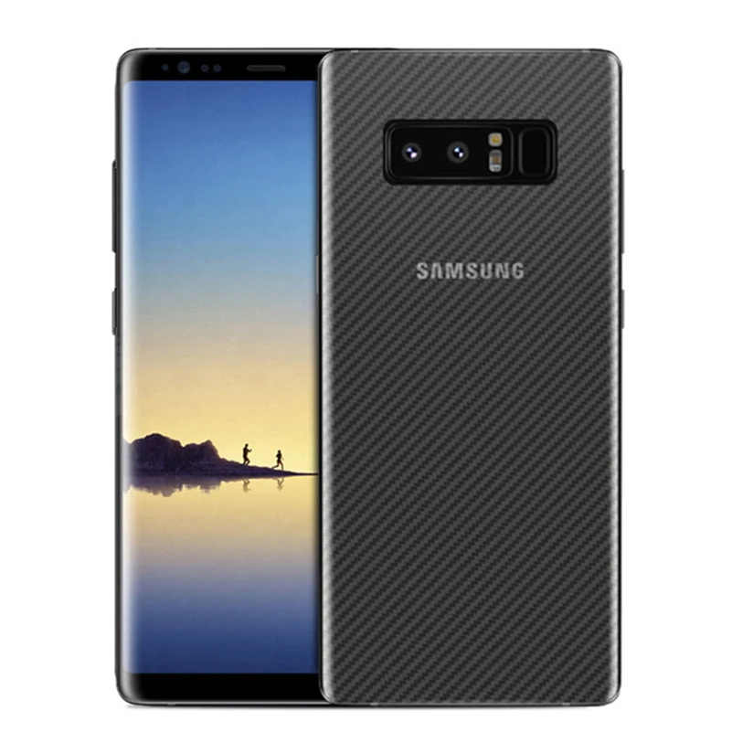 2 упаковки 3D углеродное волокно задняя пленка для Samsung Galaxy S9 + Note 8 5 S8 S7 Edge S5 S6 Plus C7 2017