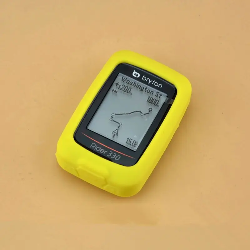 INBIKE Bike Computer Cover Speedometer Silicone Rubber Protect Case For Bryton 310 330 530 405 410 Cycling GPS Soft Protector - Цвет: 310-330 Yellow