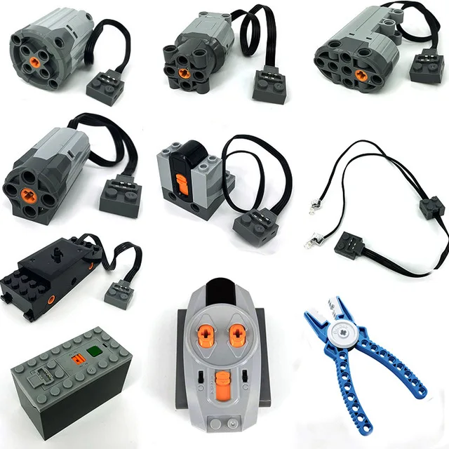 

Technic MOC Parts Compatible Power Functions Tools Servo Blocks 20001 Train MXL Electric Motor PF Model Building Kits