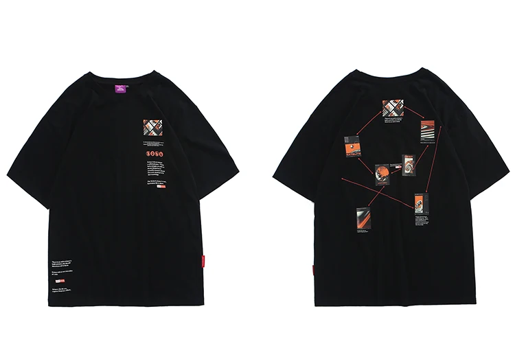 Мужская Уличная футболка в стиле хип-хоп с надписью «Science power Harajuku», летние повседневные футболки с коротким рукавом, хлопковые Модные топы, футболки