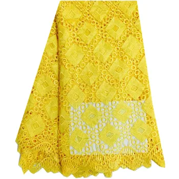 

Fashion design high quality african tulle lace fabric Yellow Color French Lace For Wedding Dress Nigerian Lace Fabric F228