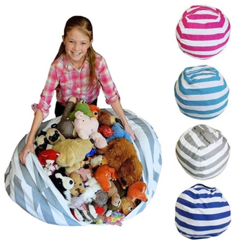

Stuffable Animal Toys Storage Bean Bag Stuffed Children Kids Plush Toy Organizer Large Capacity Storage Bags
