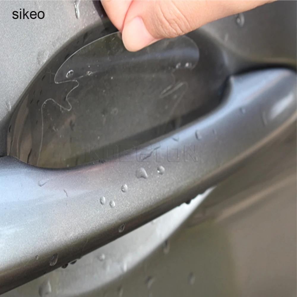 

Sikeo 8pcs Invisible Car Door Handle Scratches Protector Automobile Door Handle Shakes Protective Vinyl Protector Films