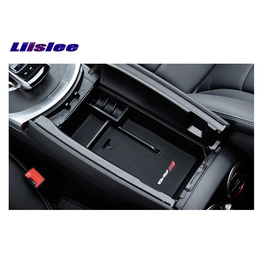 

Liislee Car Charger Wifi Charger Storage Storage box supplies For Mercedes Benz C200L Wireless charging central control storage