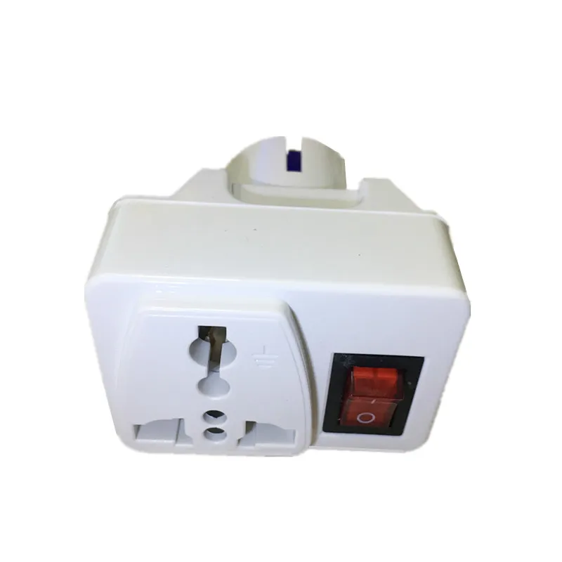 

White copper 250v 10/6A EU universal adaptor socket Portable outlet extend converter plug socket with on off light switch
