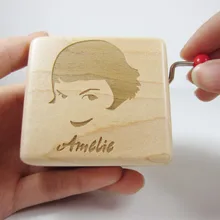 Handmade Wooden Ameilie music box special souvenir gift box, birthday gifts free shipping