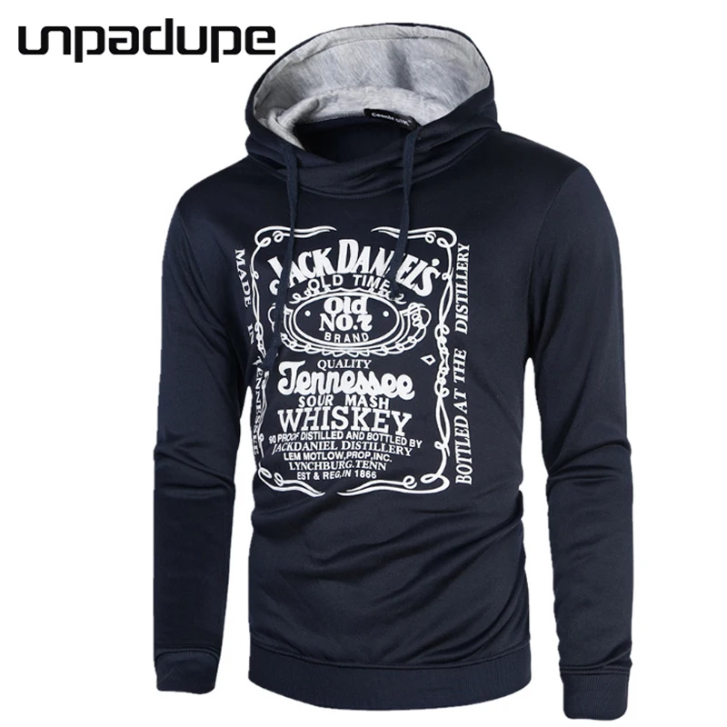 

Unpadupe Brand Hoodies Men 2018 Male Long Sleeve Hoodie Letter Printing Sweatshirt Mens Moletom Masculino Hoodies Slim Tracksuit