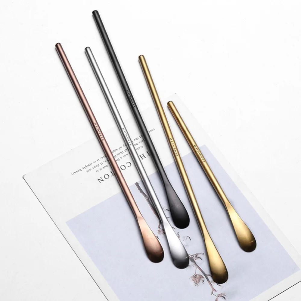 

Japanese Style Round Sticks 304 Stainless Steel Coffee Stir Spoon New
