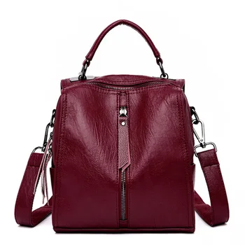 

Women Backpack Leather Backpacks For Teenage Girls Multifunctional Woman Bags Casual Female Backpacks High quality Ladies Bag