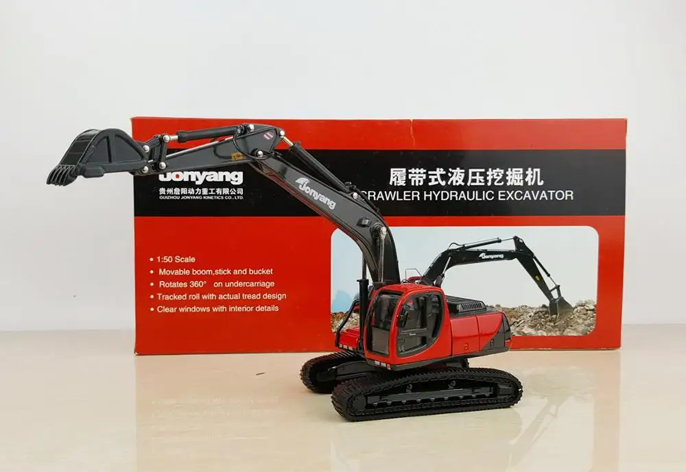 Rare,Collectible Diecast Toy Model Gift 1:50 Scale Jonyang Crawler Hydraulic Excavator Engineering Machinery ,Decoration