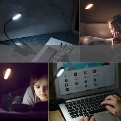 Черный ночной светодиодный гибкий перезаряжаемый клип лампа книга свет Ligh Студенческая кровать USB лампа для чтения книг Новая защита глаз