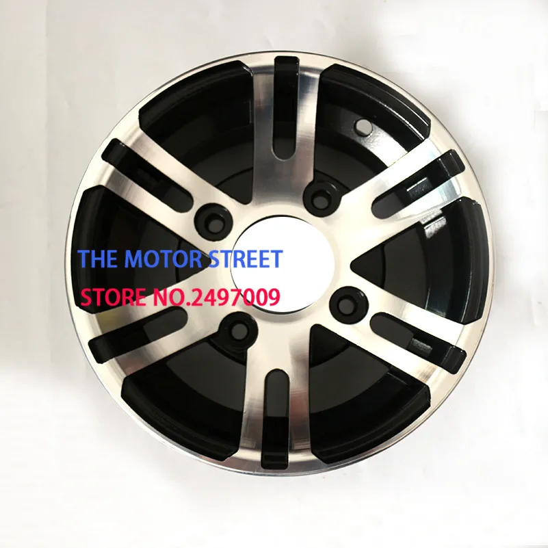 

free shopping wheel hub modified four-wheel motorcycle 6/7/8/10 inch kart vacuum aluminum wheel rim steel front wheel