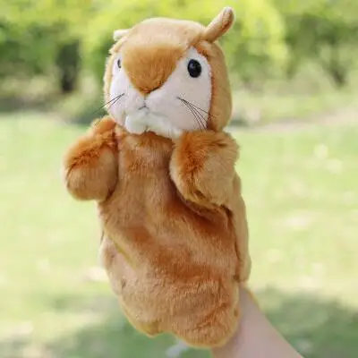 Hand Puppet  Squirrel  Stuffed Big  Plush puppets Toys  Doll  Children Gift