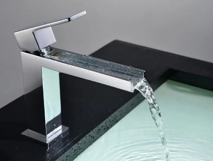 New Luxurious Exclusive Design Unique Shape Square Metal Single Lever Waterfall Faucet Lavatory Wash Wels Bathroom Mixer Tap New Luxurious Exclusive Design Unique Shape Square Metal Single Lever Waterfall Faucet Lavatory Wash Wels Bathroom Mixer Tap