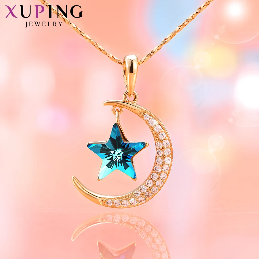 Подвески в форме звезды Xuping из кристаллов Swarovski изысканные ювелирные изделия вечерние подарки на день святого Валентина для дам M3/M4/M7/-30198