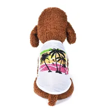 Жилет для собак, кошек, домашних животных, Гавайский стиль, летняя дышащая одежда для отдыха, тонкая одежда с принтом, Гавайский пляж, повседневная одежда, костюм, рубашка туристическая