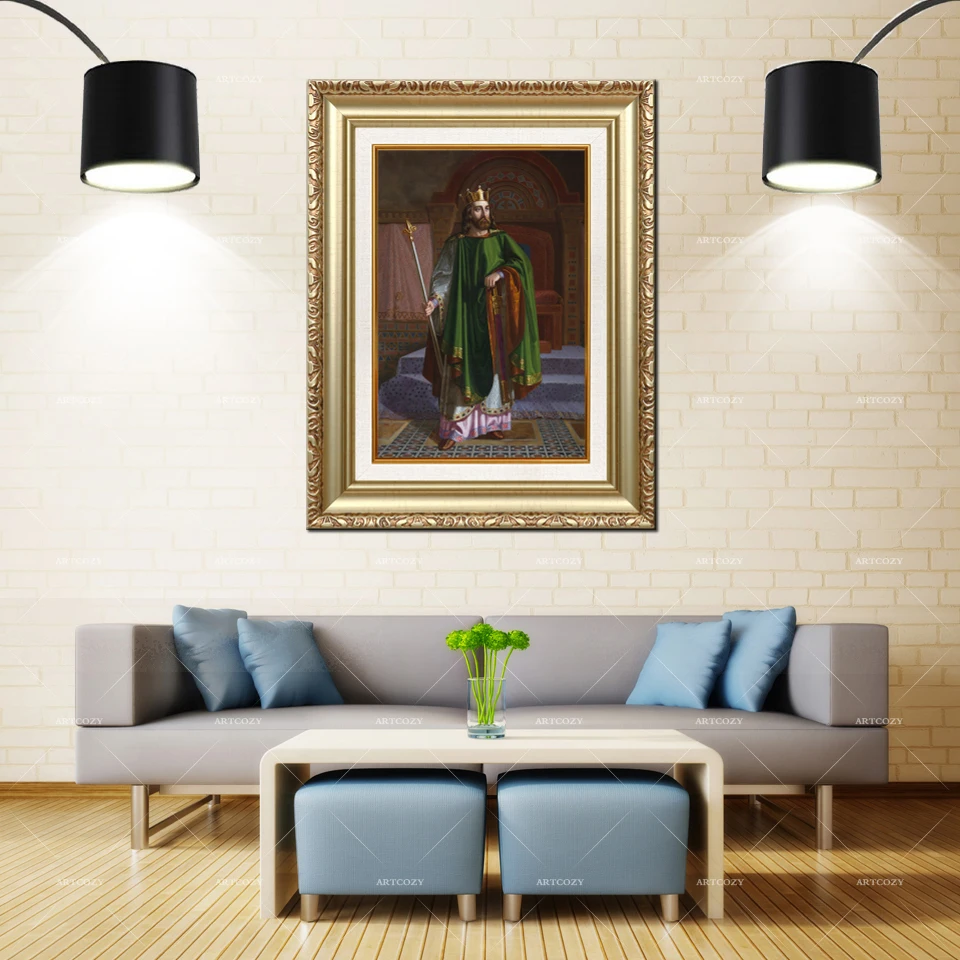 

Artcozy Golden Frame Abstract Garcia Oil Painting Waterproof Canvas Printing