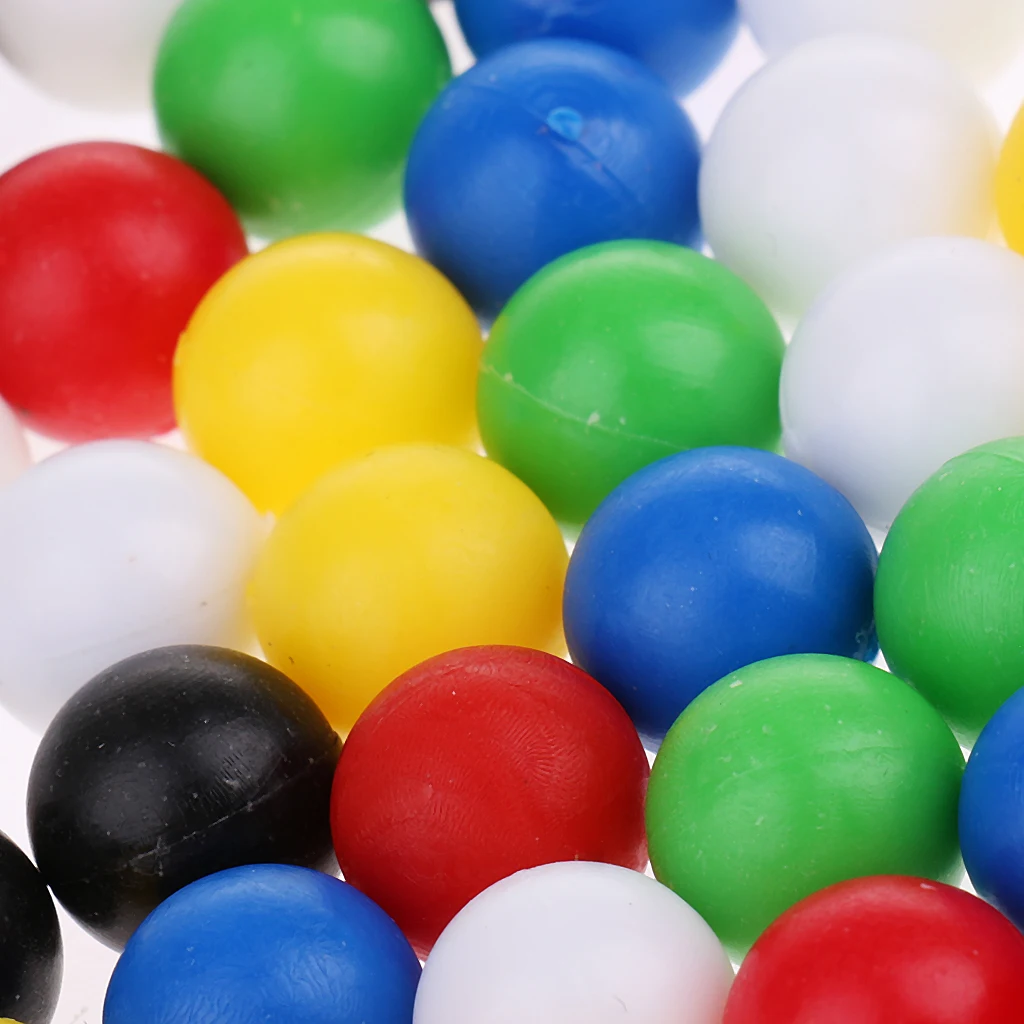 60Pcs Multi-color 1cm Durable Plastic Balls for Wooden Connecting Four Balls in A Line Game Board Game For Kids Children Adult 