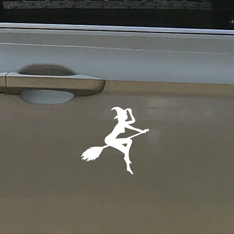 1pc SEEYULE Car Sticker Fashion Sexy Witch Lady Girl Riding Broom Reflective Vinyl Car Styling Decal for VW Golf Passat Beetle 1pc SEEYULE Car Sticker Fashion Sexy Witch Lady Girl Riding Broom Reflective Vinyl Car Styling Decal for VW Golf Passat Beetle