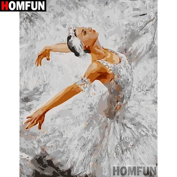 

HOMFUN Full Square/Round Drill 5D DIY Diamond Painting "Beauty dance" 3D Diamond Embroidery Cross Stitch Home Decor A19682