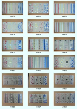 

Wholesale V46 Series-10pcs waterproof temporary flash temporary gold foil silver body tattoo stickers 21x10cm