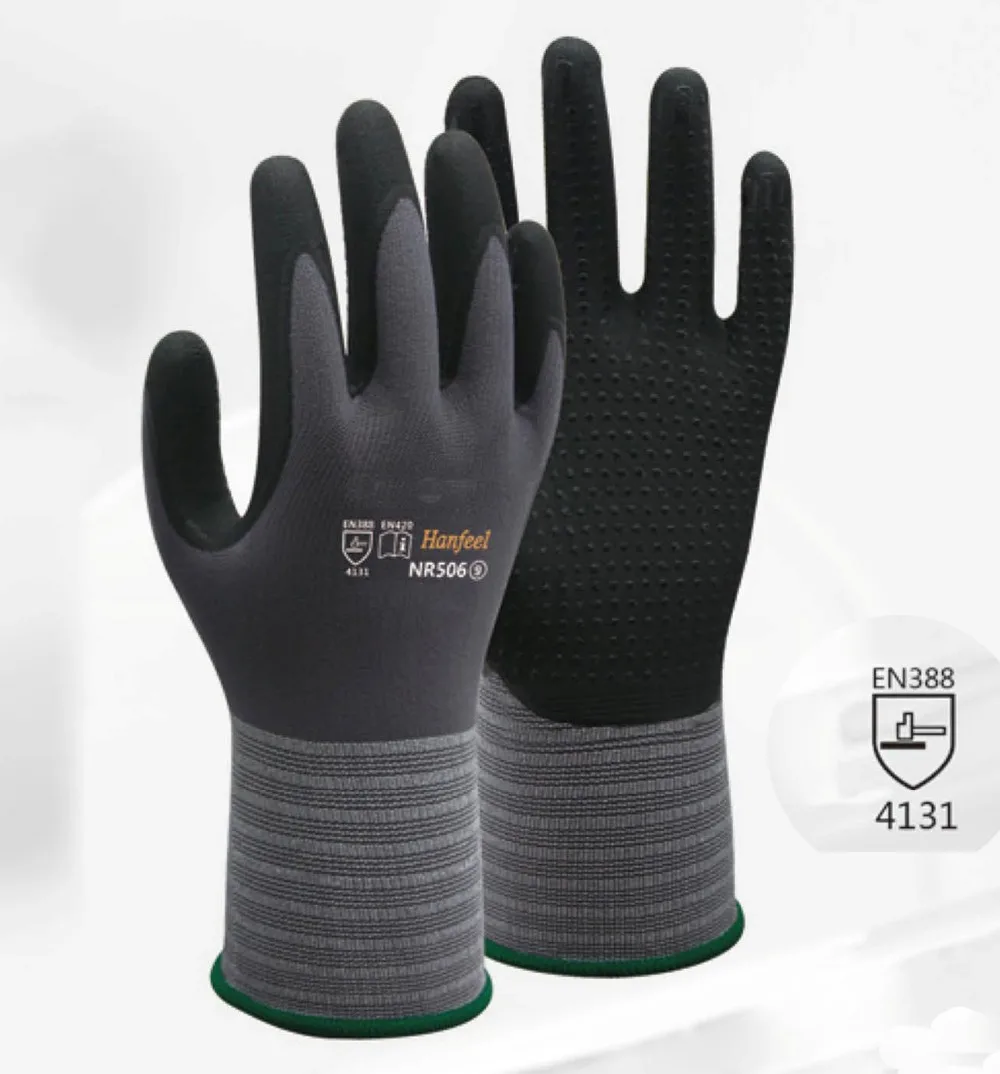 

Work Glove 120 Pairs 15 Guage Nylon Spandex With Nitrile Foam Palm Dipped Safety Glove