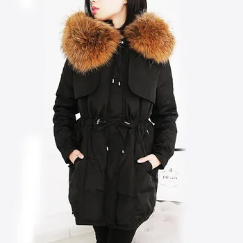 

Korean Style New 2017 Winter Women Fashion Slim Thick Warm Embroidery Army Green Coats Parkas Female Casual Long Outwear Jackets