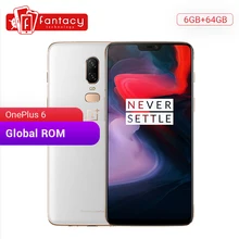 OnePlus 6 6 GB 64 GB Snapdragon 845 Octa Core 6,28 ''Full AI двойная камера 20 Мп+ 16 МП распознавание лица разблокировка Android 8 смартфон