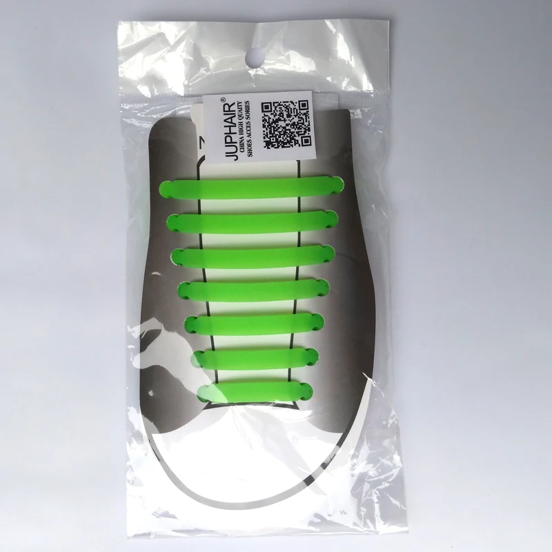 JUP 1-12 Sets(14Root/Set) Luminous Green Shiny Lazy Shoelace Flat Fluorescent Laces Buckle Sports Shoelace Elastic Mens Womens 