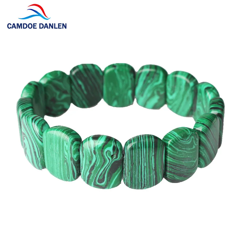 

CAMDOE DANLEN Fashion Bian Stone Malachite Health Charm Bracelet Jewelry For Women Men Power Healing Classic Bangle Wholesale