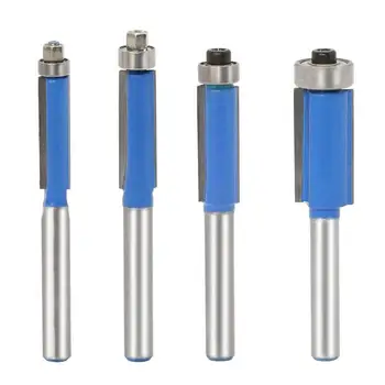 

4pcs 1/4inch Handle Engraving Trimmer Wood Router Bits Mill Trim Milling Cutter Woodworking Tool For Manual Engraving Machine