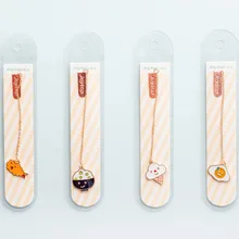 4 шт./компл. милый мороженое яйцо Серии Металлические Закладки брелок держатель книги открытка подарок канцелярские принадлежности