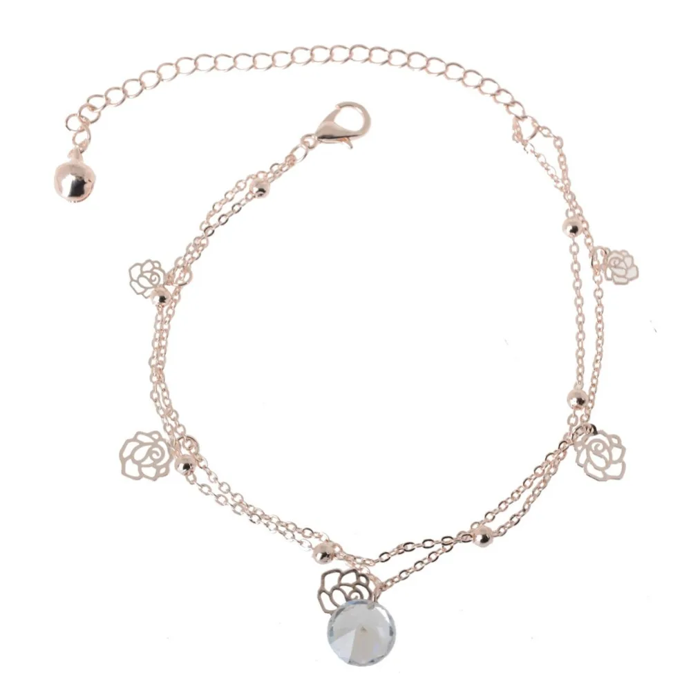New Flower Pink anklet ankle bracelets cheap woman anklets ankle