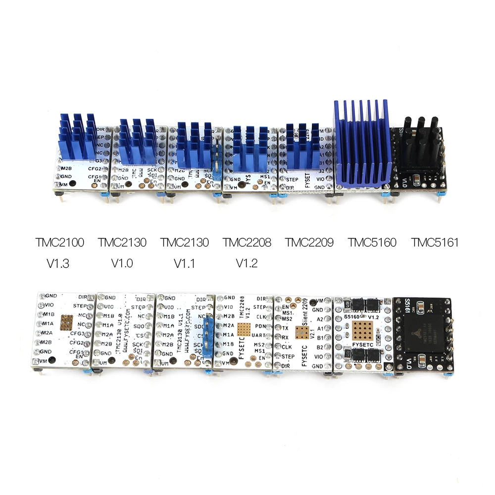 5 шт. TMC2100 V1.3 TMC2130 TMC2208 TMC2209 v3.0 TMC5160 TMC5161 шаговый двигатель бесшумный драйвер StepStick бесшумный 3D-принтеры запчасти