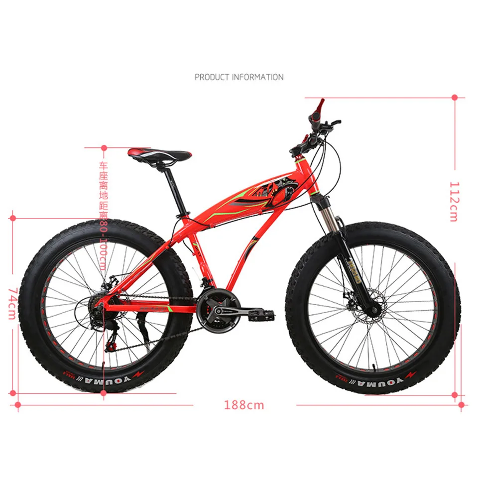 Clearance New Arrival 24 26-inch Snow Bike Two-disc Brake 4.0 Tires Beach Mountain Bike Bicicleta Road Bike Carbon Fiber Frame 4 Clearance New Arrival 24 26-inch Snow Bike Two-disc Brake 4.0 Tires Beach Mountain Bike Bicicleta Road Bike Carbon Fiber Frame 4