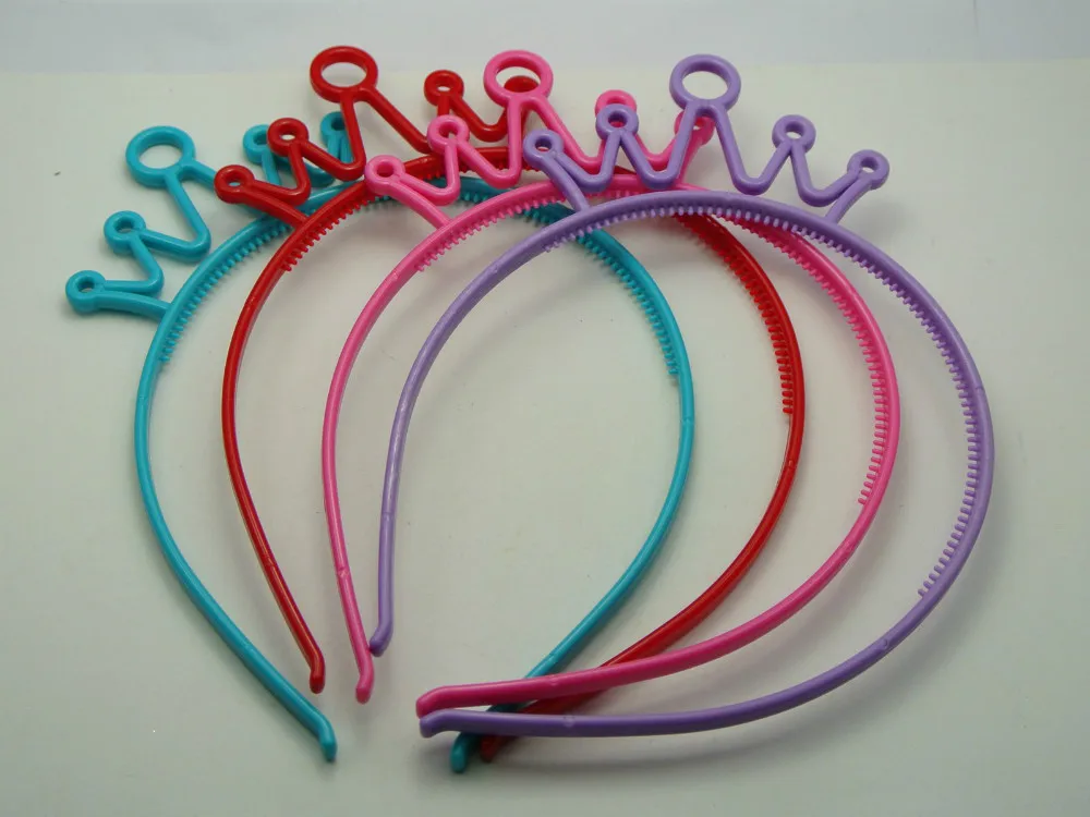 10 Mixed Color Plastic Crown Hair Tiara Princess Headband Hair band