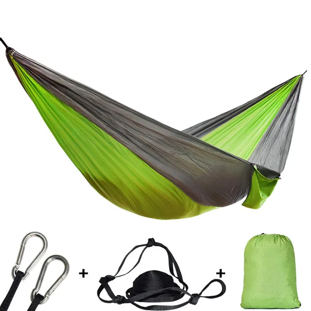 Adult Outdoor Backpacking Hammock With 2 Straps 2 Carabiner