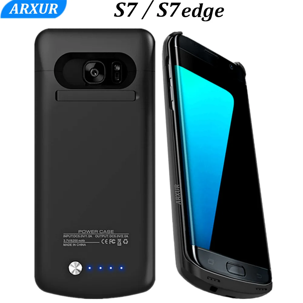 S7 зарядное устройство чехол для samsung Galaxy боковая батарея power Bank Тонкий подзарядки