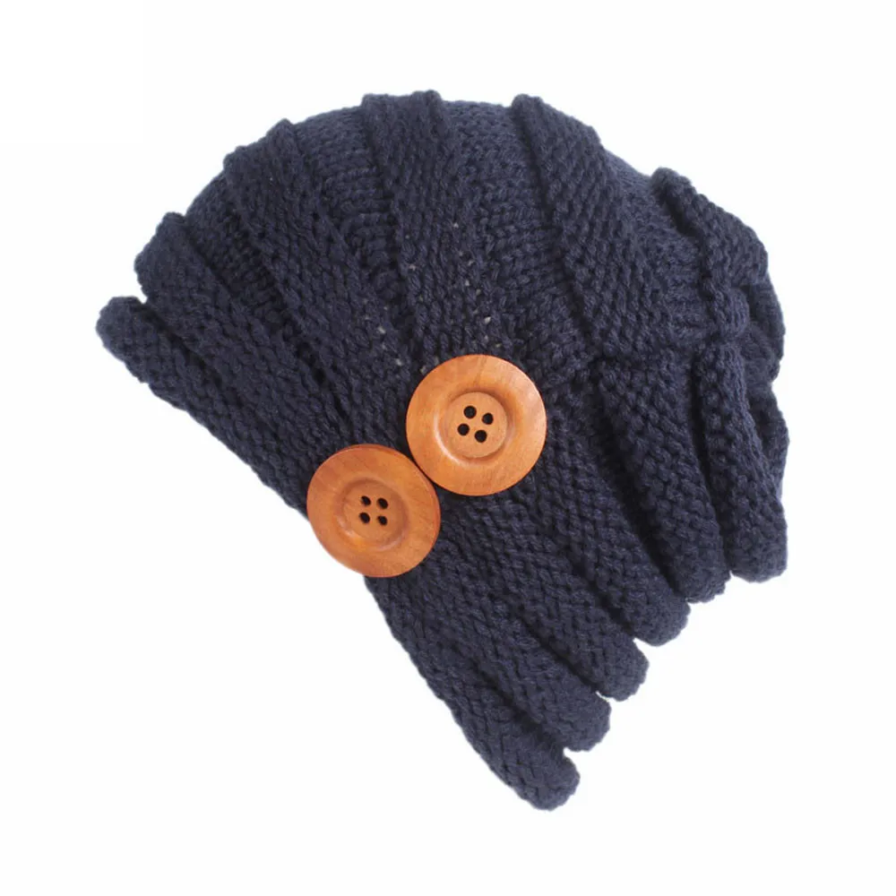 5 Прямая поставка, новинка, модная женская зимняя вязаная шапка, тюрбан с полями, облегающая ворсовая шапка - Цвет: E