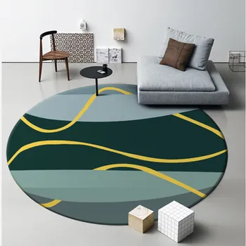 

Round Carpet Nordic Modern Minimalist Living Room Bedroom Bedside Hanging Blue Coffee Table Chair Mat