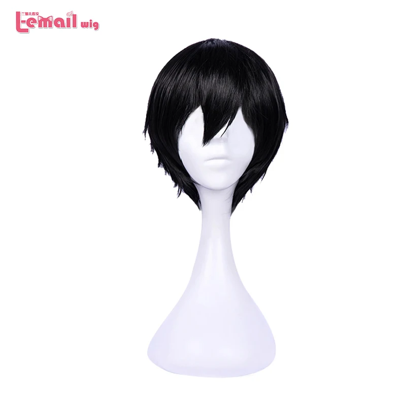 

L-email wig New Arrival DARLING in the FRANXX 016 Cosplay Wigs Hiro Wigs Short Black Synthetic Hair Perucas Cosplay Wig