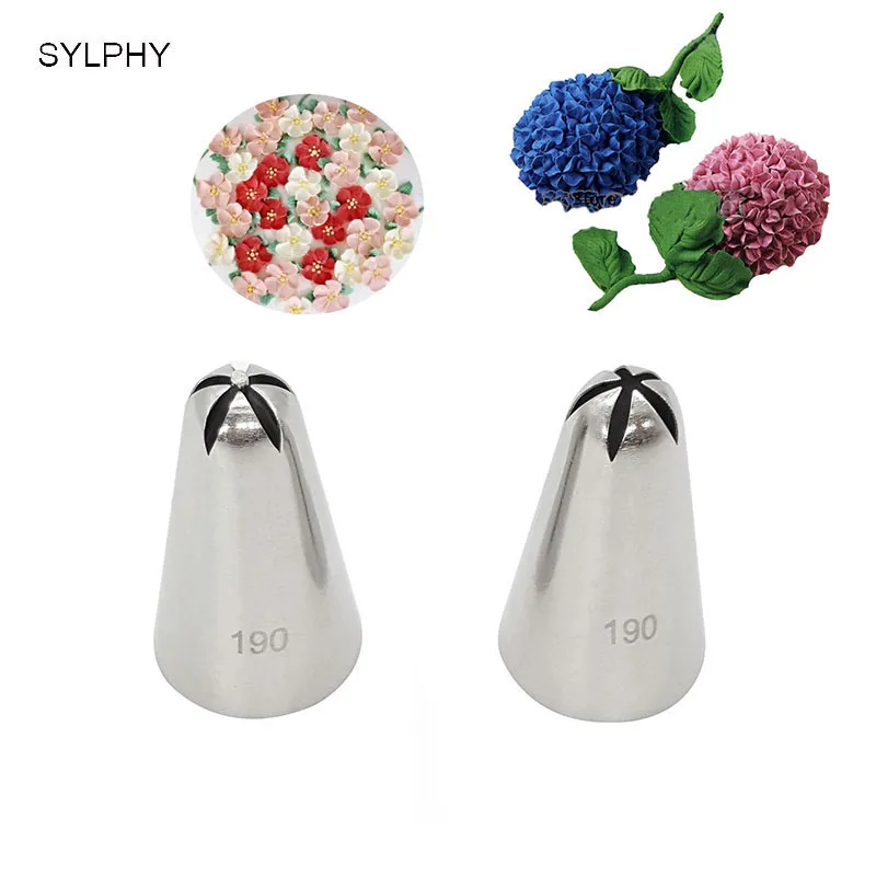 

SYLPHY 2pcs Different #190 Cake Tips Set Cream Decoration nozzle Icing Piping Pastry Nozzles Cupcake Decorating Tools Bakeware