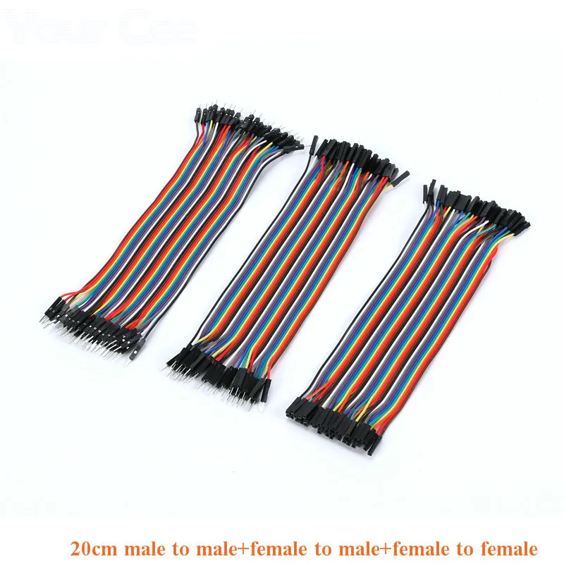 40PIN Перемычка 10/20 Вт, 30 Вт, 40 см кабель со штыревыми соединителями на обоих концах для подключения+ Женский на обоих концах для подключения внешних устройств и женский джемпер провода кабель для arduino DIY KIT