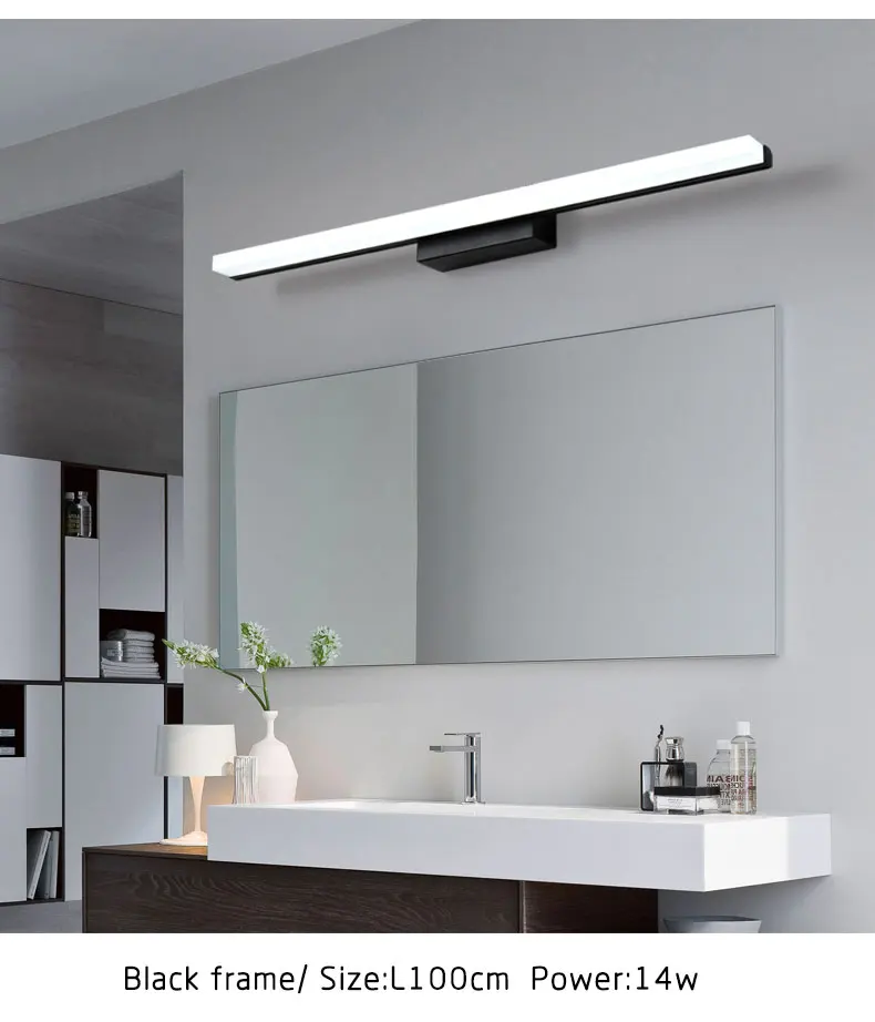 Горячая Распродажа акриловый светодиодный настенный светильник для ванной, спальни, кухни, гостиной, современный белый и черный светодиодный настенный светильник для дома