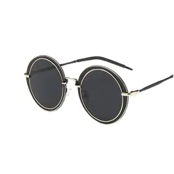 Винтаж Бесплатная доставка Круглые Солнцезащитные очки дизайнерские очки Объектив отражение солнцезащитные очки