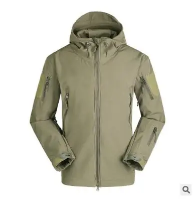 TAD брендовая куртка V4.0 Военная Тактическая мужская куртка скрывающаяся Акула кожа мягкая оболочка водонепроницаемая ветрозащитная Мужская ветровка куртка пальто - Цвет: Черный