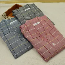 Новые пижамы для мужчин летние с коротким рукавом хлопковые тканые пижамы мужские пижамные комплекты брюки