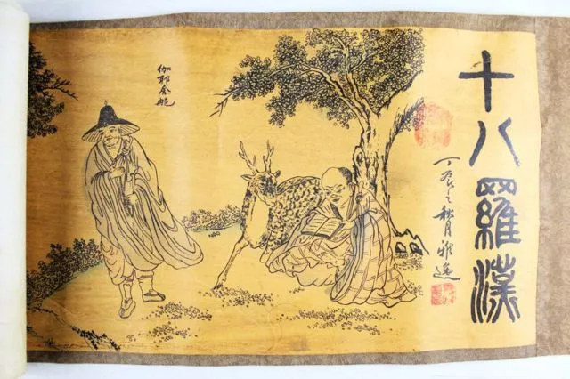 

Chinese Antique collection the Eighteen Arhats map