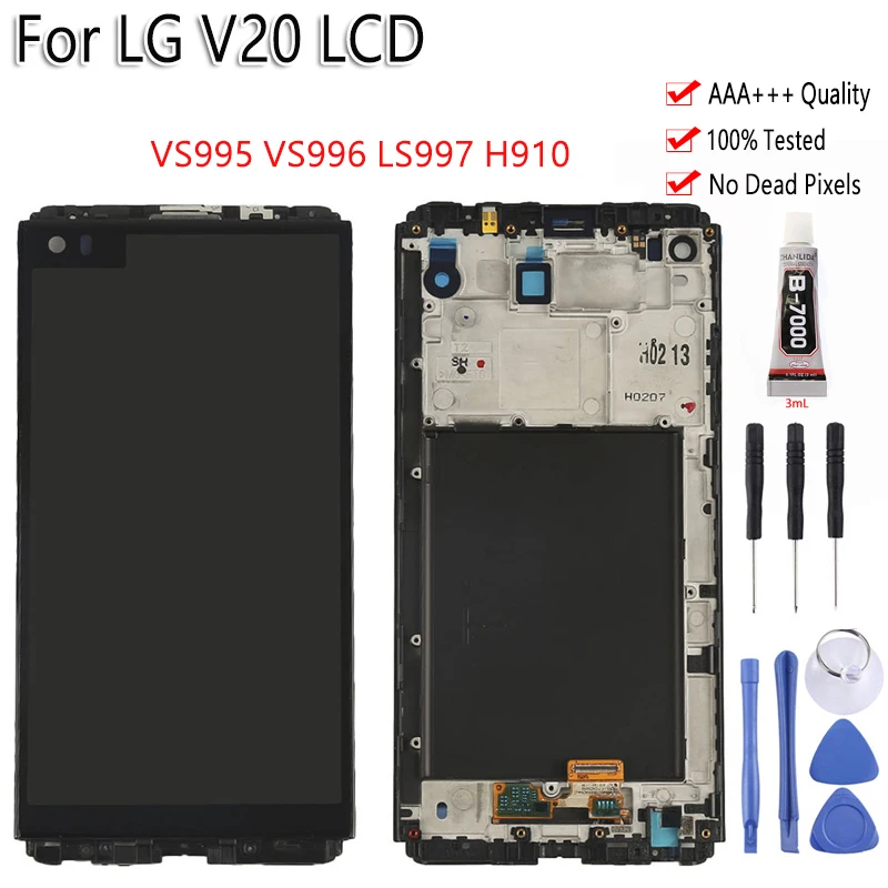 

5.7inch For LG V20 LS997 VS995 VS996 H910 LCD Display Touch Screen Digitizer Assembly With Frame Replacement Parts Free Tools